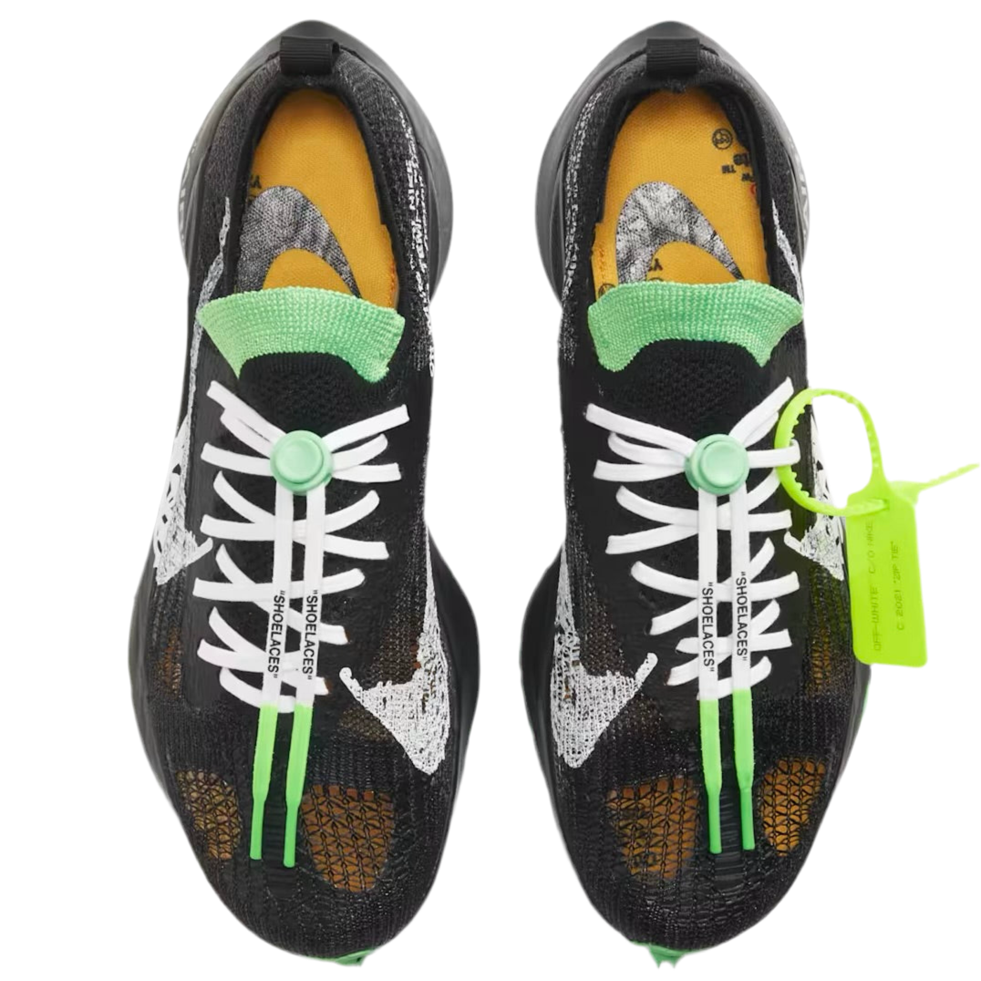 Nike Air Zoom Tempo Next% Flyknit Off-White Black Scream Green