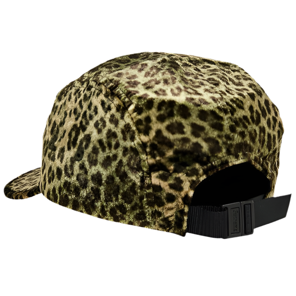 Supreme Leopard Velvet Camp Cap Olive
