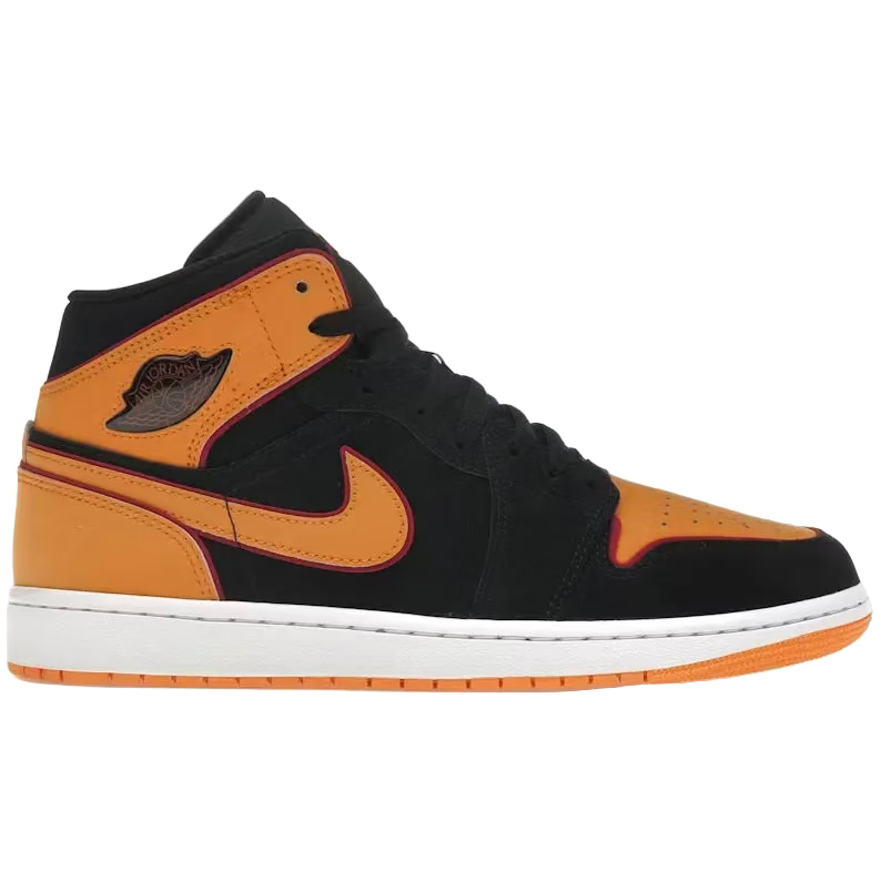 Jordan Mid Fat Tougue Black Orange