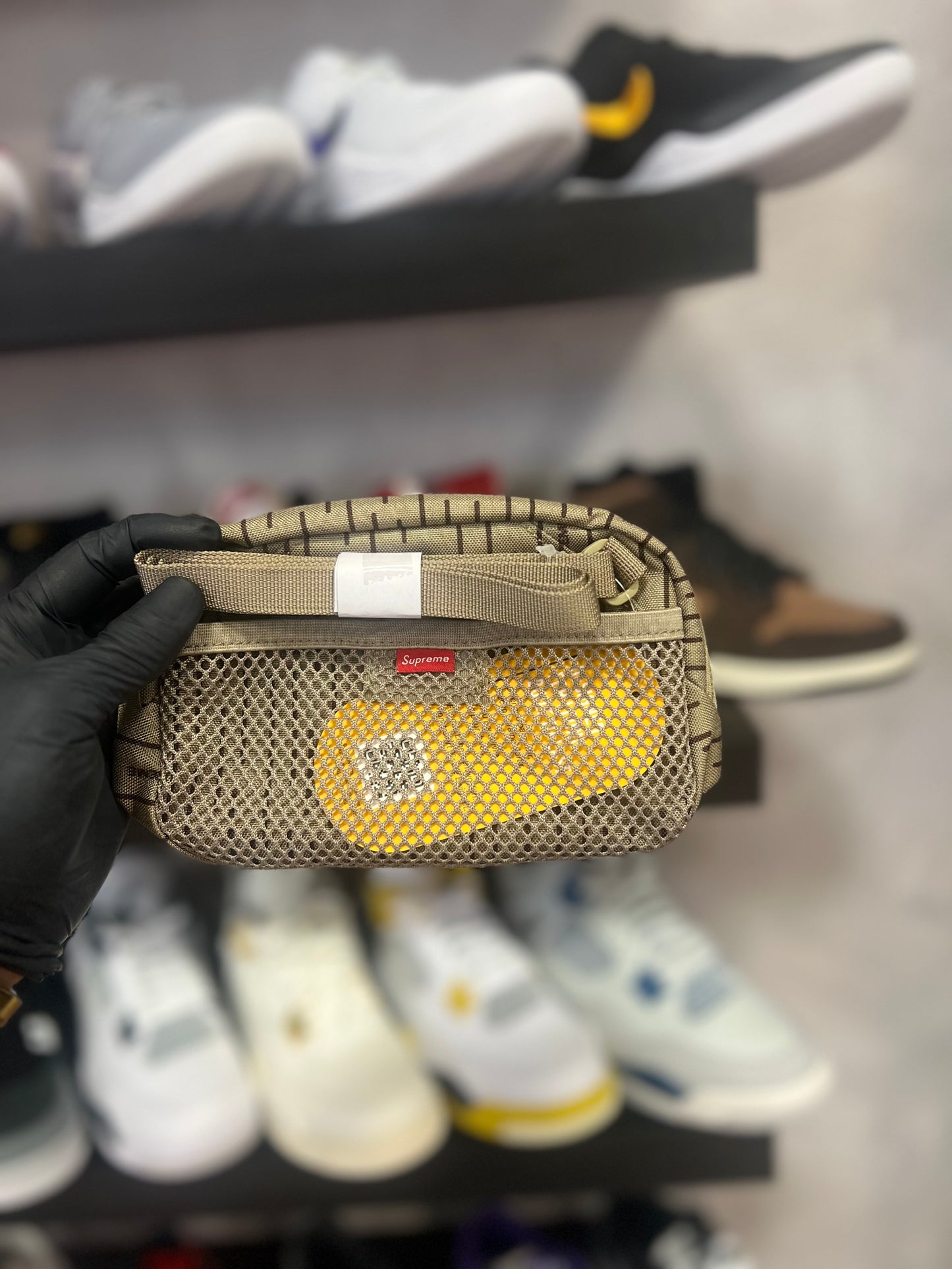 Supreme Mini side bag tan raindrop