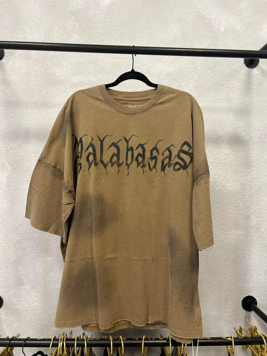 Valabasas Vintage Oversized Tee Brown