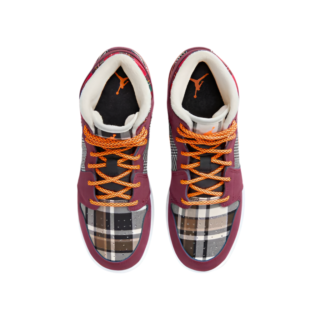 Jordan 1 Mid SE Plaid (GS)