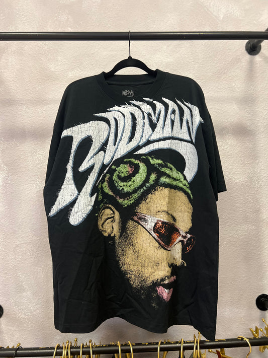 Rodman Brand Tribal Head All Over Print Oversized Tee