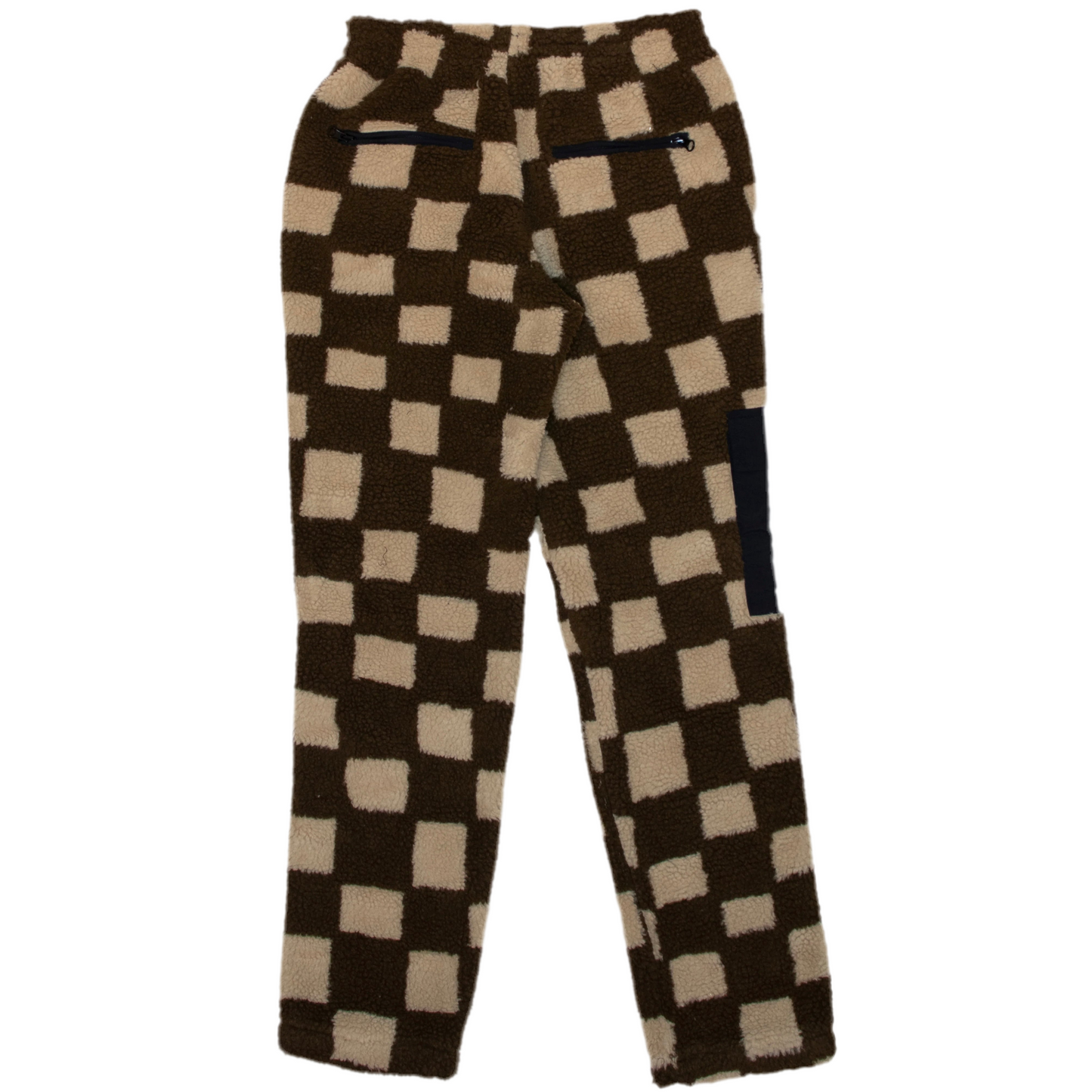 New Market Chess Club Jacquard Sherpa Pants Brown/Cream Medium and Black