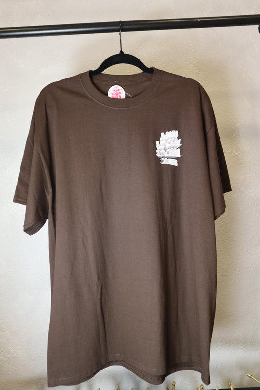 Anti Social Tee Brown