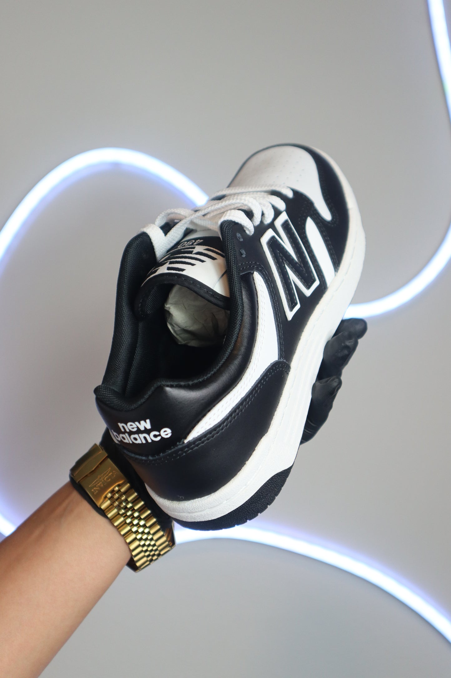 New balance 480 white and black