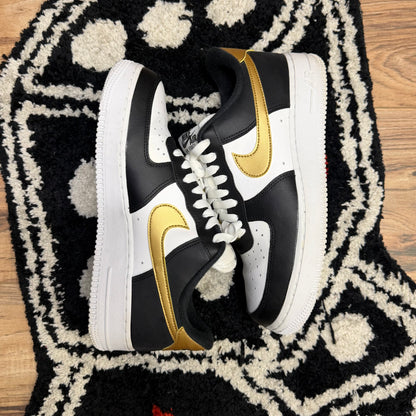Nike Air Force 1 Low Black White Metallic Gold